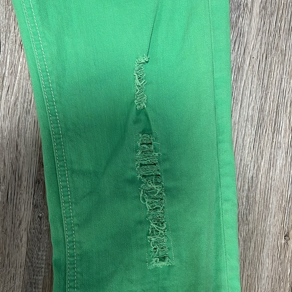 Classic Pepe London Jean Green distressed Studded Jeans - Picture 6 of 16